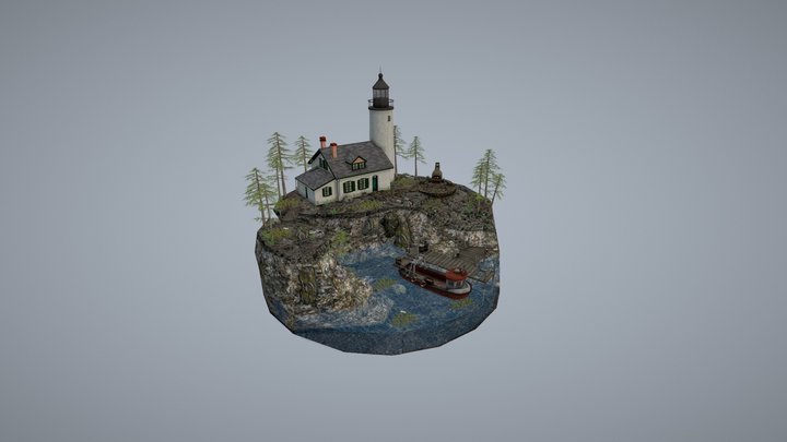 DAE Diorama - By The Ocean 3D Model