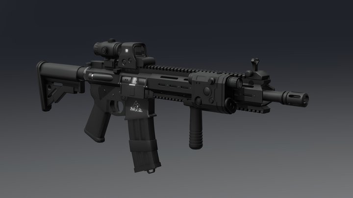 Komodo D5 Assault Rifle 3D Model