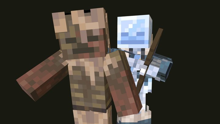 Hominid 1.2 - Husk and Stray 3D Model