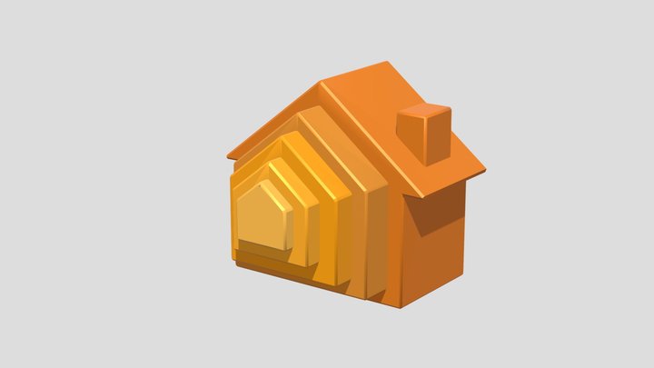Home icon; Apple macOS 3D Model