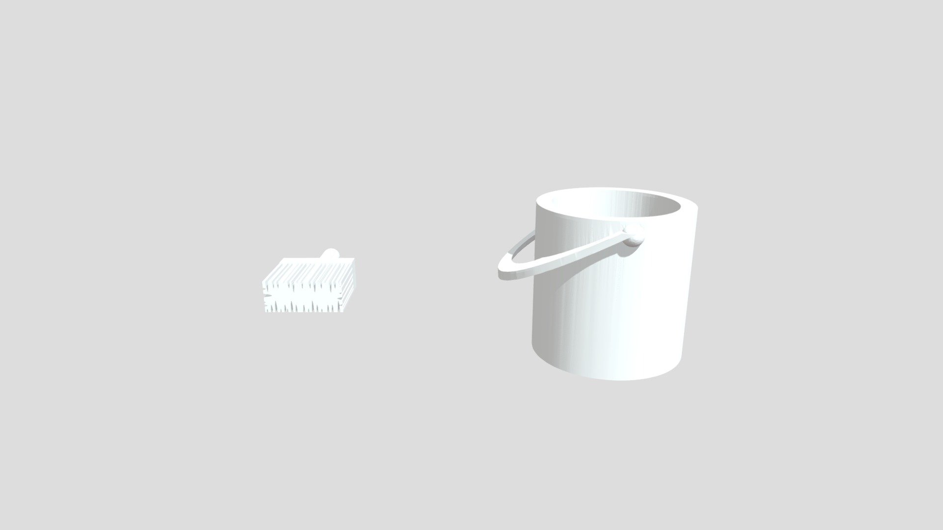 Bucket And Brush — Sketchfab embed 3D viewer