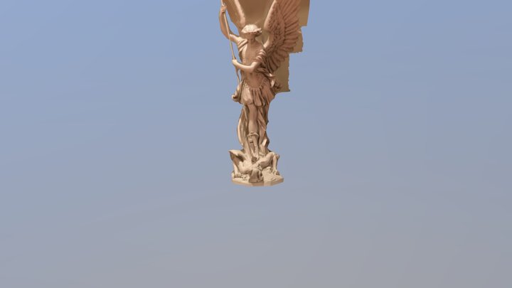 Angel and Demon Statue 3D Model