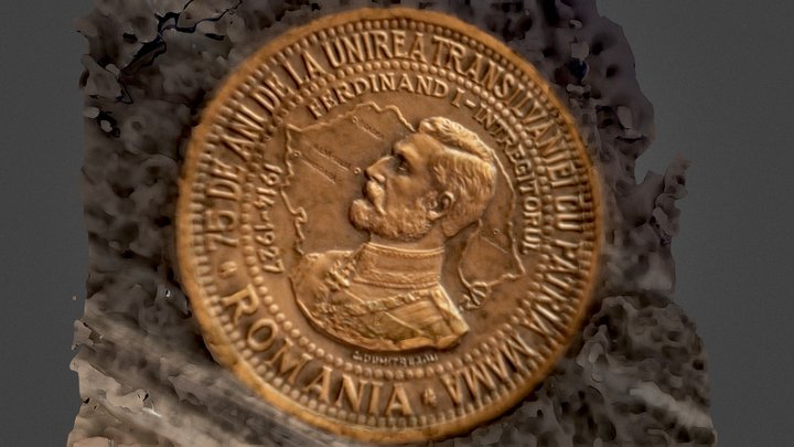 Medalie aniversară „75 de ani de la Marea Unire” 3D Model