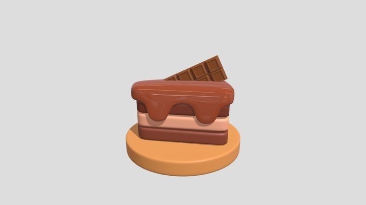 chocolate cake 3D Model