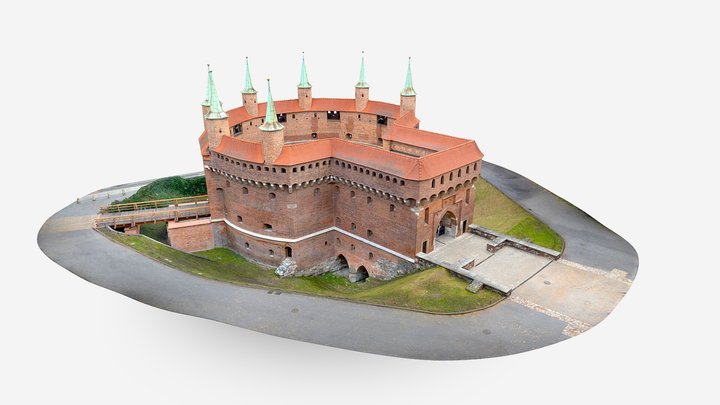 Barbakan - Krakow Poland 3D Model