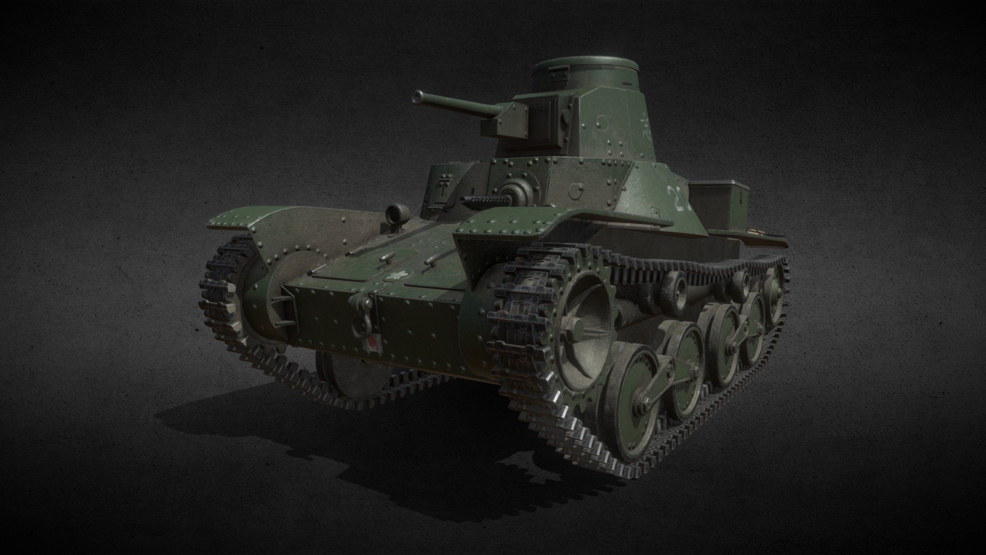 Type 95 Ha-Go (IJA Light Tank) - Buy Royalty Free 3D model by ...