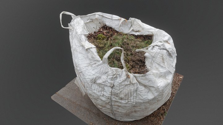Gardening garbage leaf collection bag 3D Model