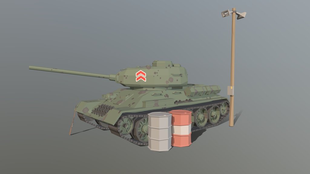 Soviet tank T-34 (from synty)