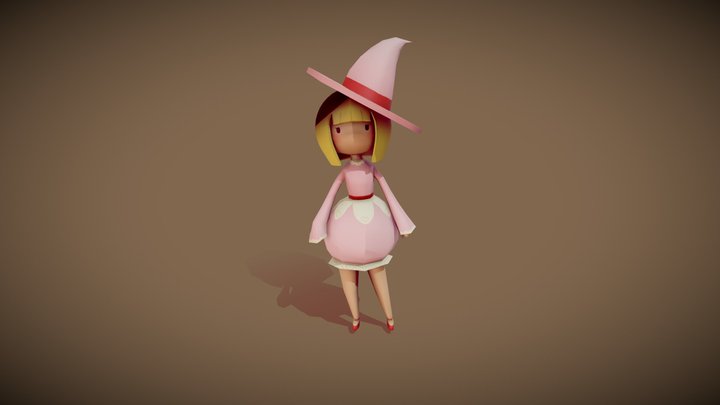 Witch Girl 3D Model