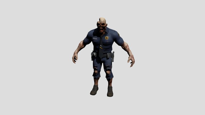 Undead police | Zombie police 3D Model