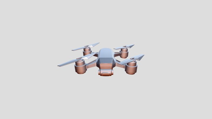 Carbon Fiber Drone 3D Model