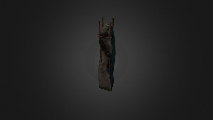 Old Concrete Column 3D Model