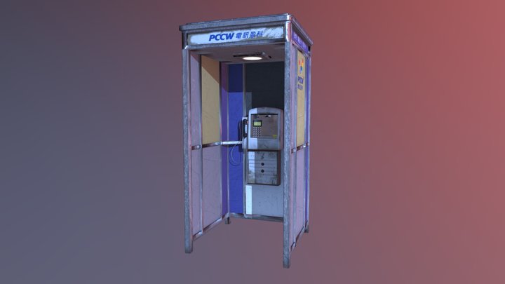Hong Kong Payphone 3D Model