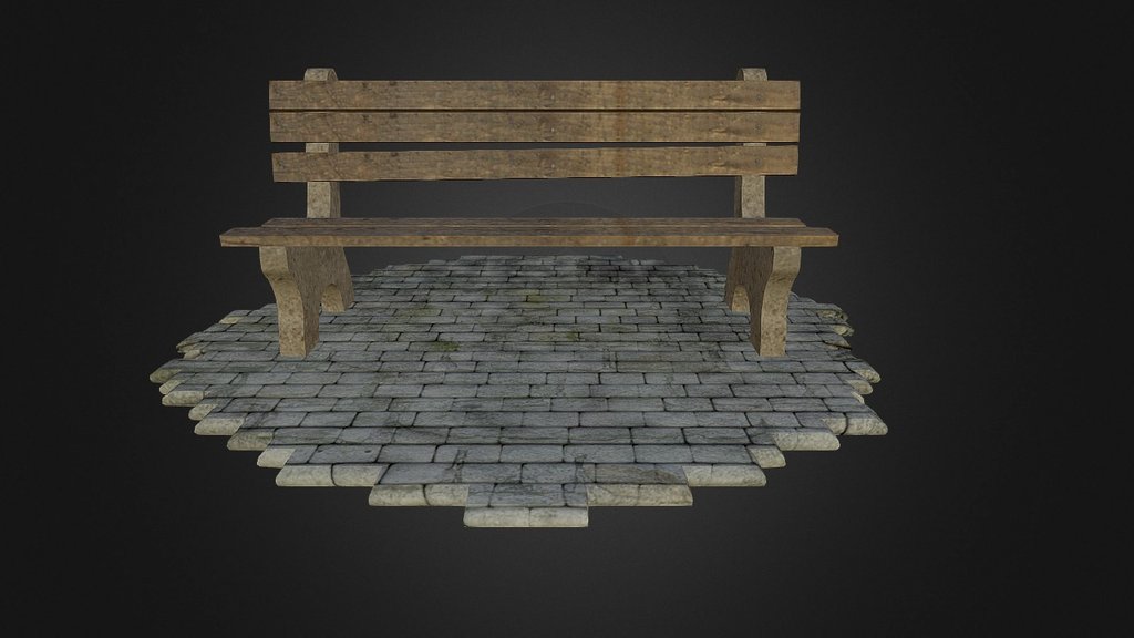 Park Bench Game Asset 3D model by Cruvello [6f76d21] Sketchfab