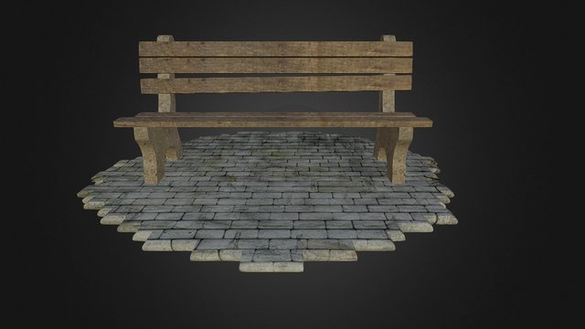 Park Bench - Game Asset 3D Model