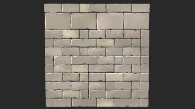 Stylized Wall Material 3D Model
