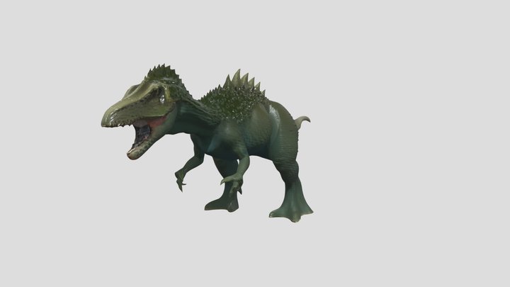 A roaring spiked dinosaur 3D Model