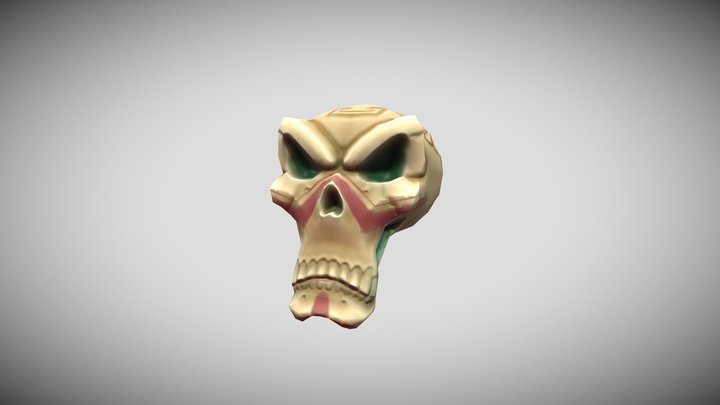 Aztec Skull 3D Model