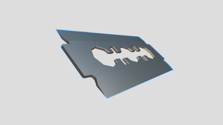Lowpoly Razor Blade 3D Model