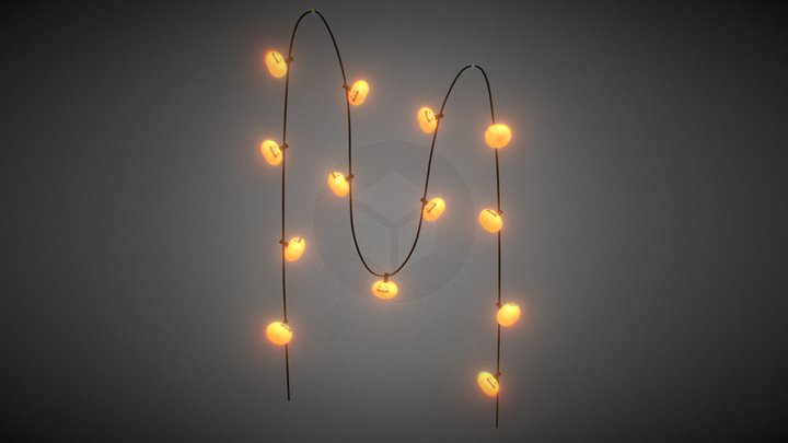 Pumpkin Lightstring V2 3D Model