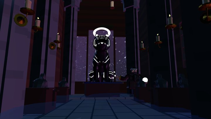 Cube World: Cult of the 3 eyed tiger (version 3) 3D Model