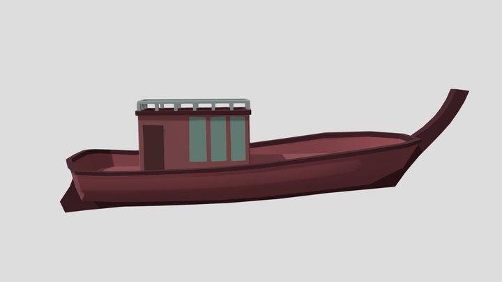 Long Boat 3D Model