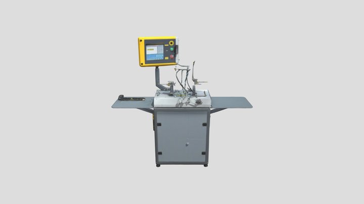 Industrial Sewing Machine with Touchscreen 3D Model