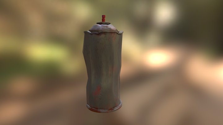 Spray Paint Can Texture 3D Model