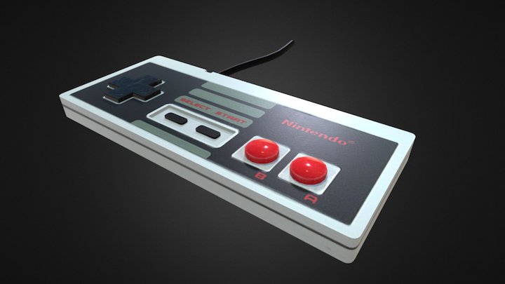 NES Controller 3D Model