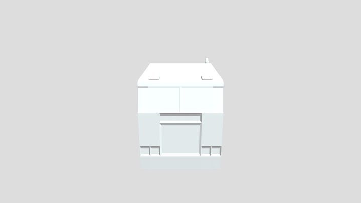 Overcab Semi Truck 3D Model