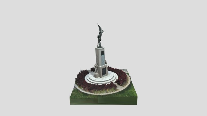 Spomenik u porti šabačke crkve 3D Model