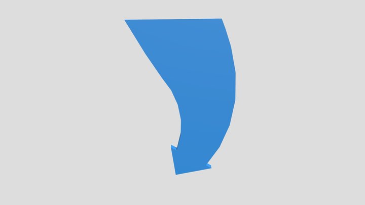 Chevron curve down 3D Model