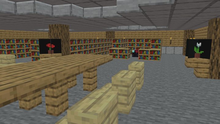 Minecraft Library 3D Model
