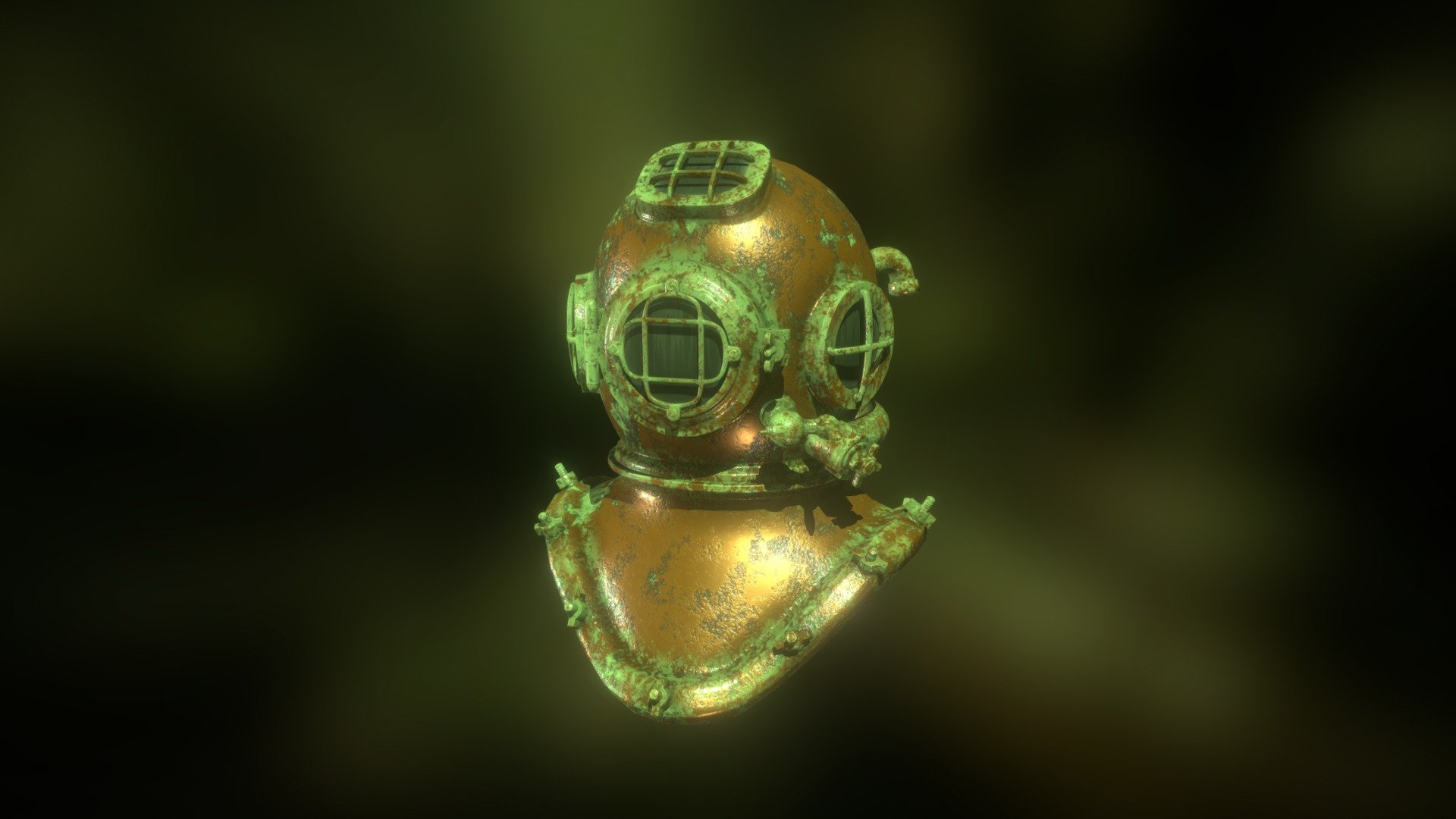 Diver helmet 3D model by Polywerk3d [6f8ad0b] Sketchfab