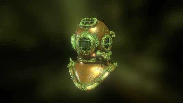 Diver helmet 3D Model