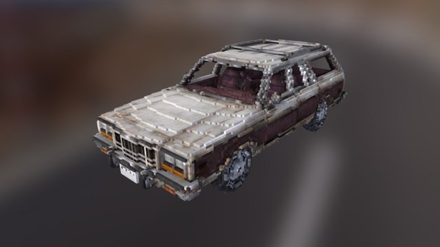 Voxel Car Static 3D Model