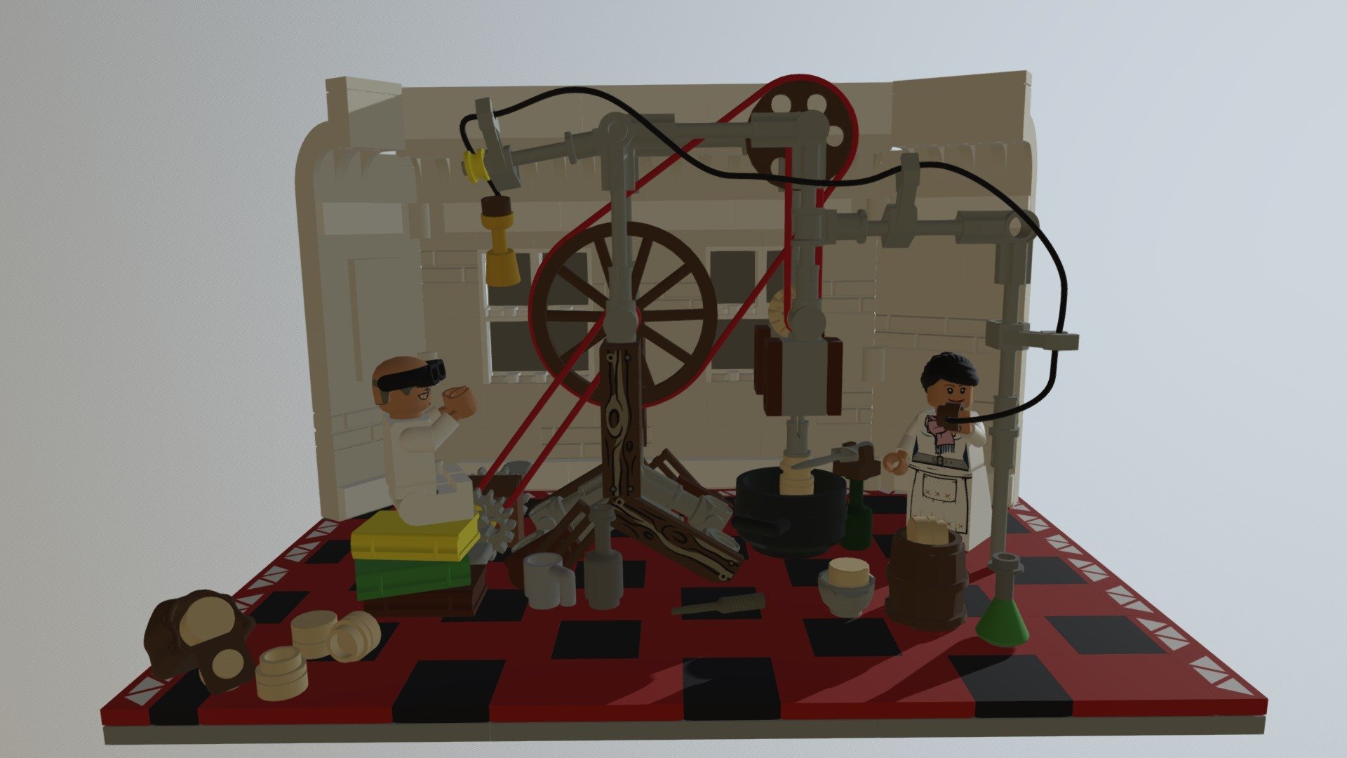 The Professor's Invention For Peeling Potatoes 3D model by