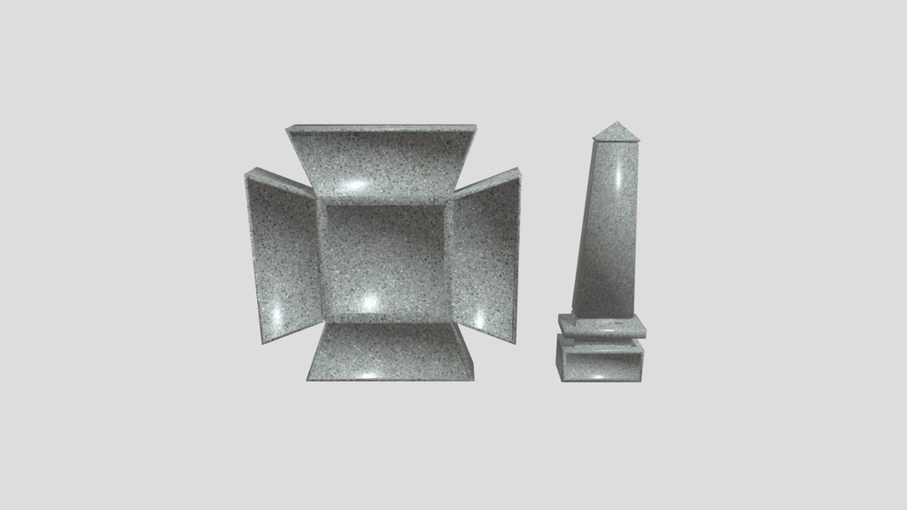 Tombstone 09 Low Poly