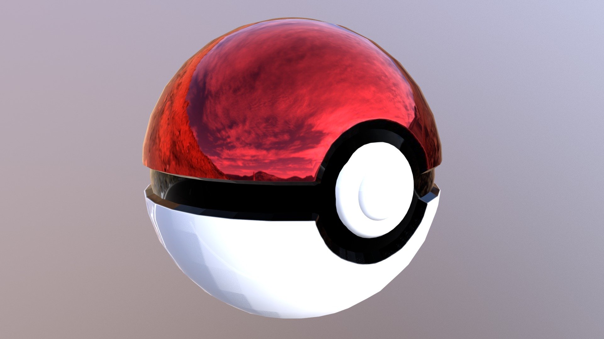 Pokeball 3D Illustration download in PNG, OBJ or Blend format