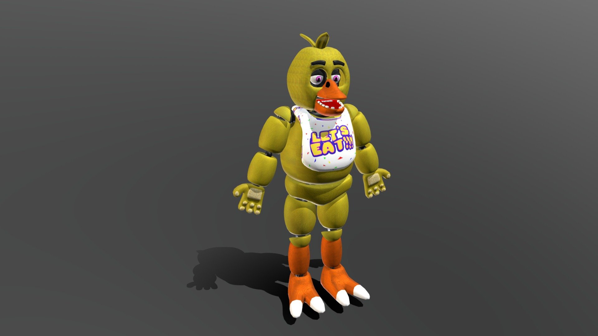 Making a Withered Chica model! (Speed Modeling) [BLENDER/FNAF] 