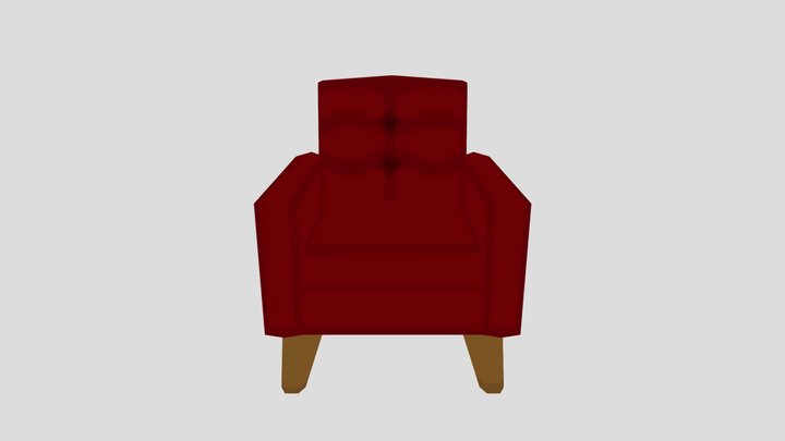 Armchair Lowpoly (pixel texture)