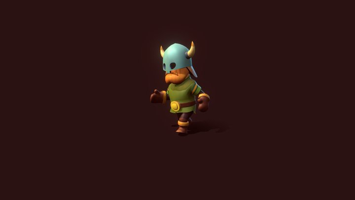 Viking Walk Cycle 3D Model