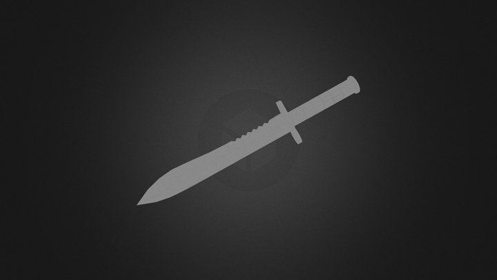 [LoPoly] Modern Combat Knife 3D Model