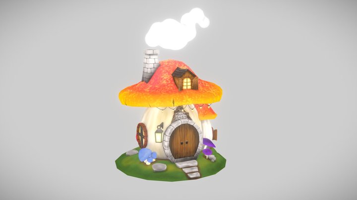 A Mushroom Home 3D Model