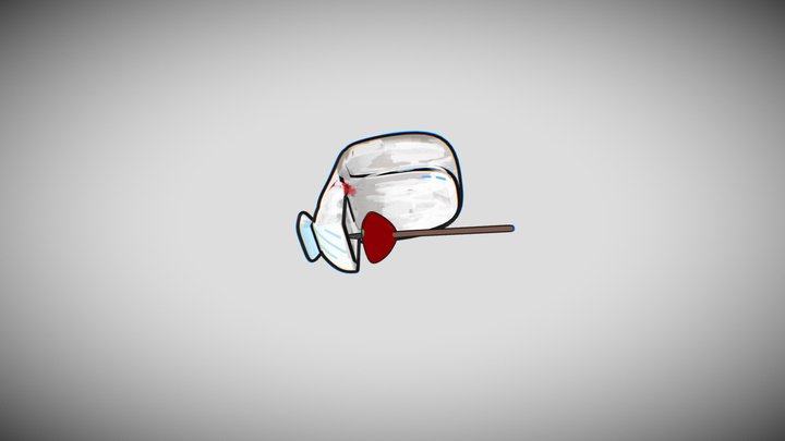 TOILETANDPLUNGER_2DART 3D Model