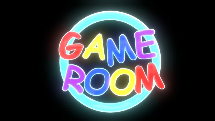 Game Room Neon Sign 3D Model