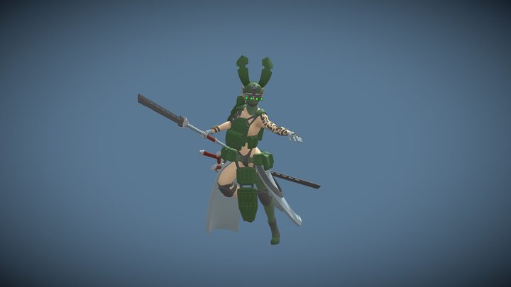 Military Samurai 3D Model