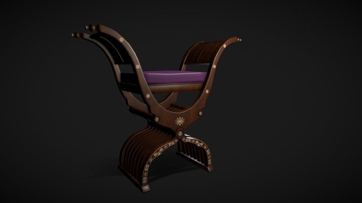Antique Chair WIP 3D Model