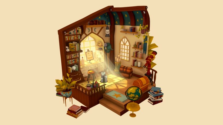 Wizard's Study 3D Model