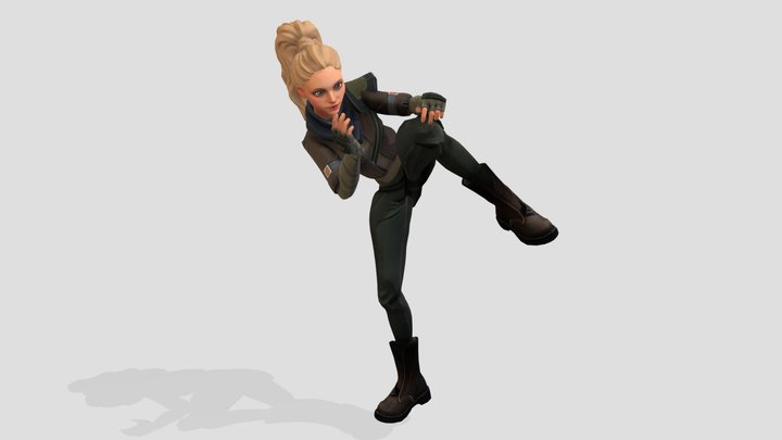 Combat - Knee Jabs 3D Model
